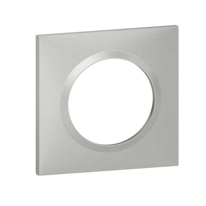 Plaque Carrée Dooxie 1 Poste Finition Effet Aluminium