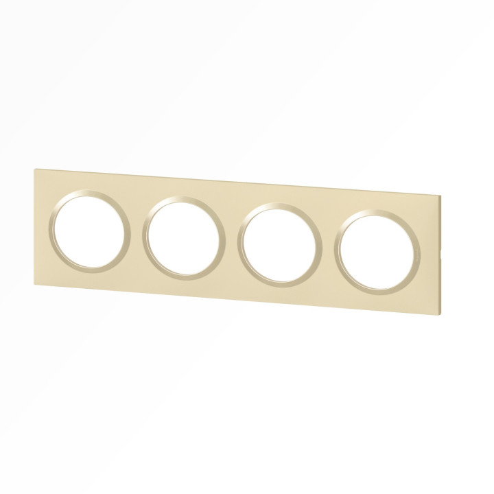 Plaque carrée dooxie 4 postes finition dune