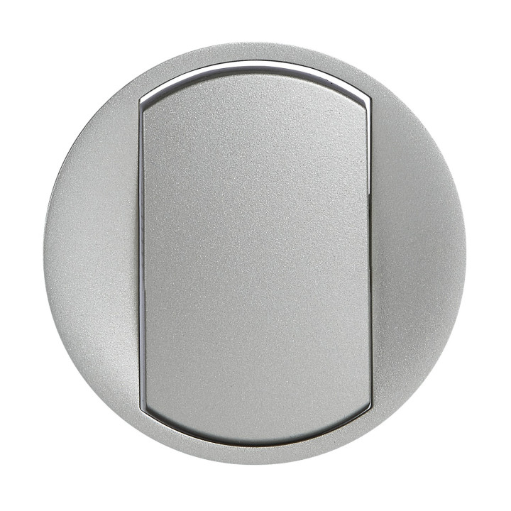 Enjoliveur Large Céliane Pour Interrupteur, Va-Et-Vient Ou Poussoir Soft -Titane