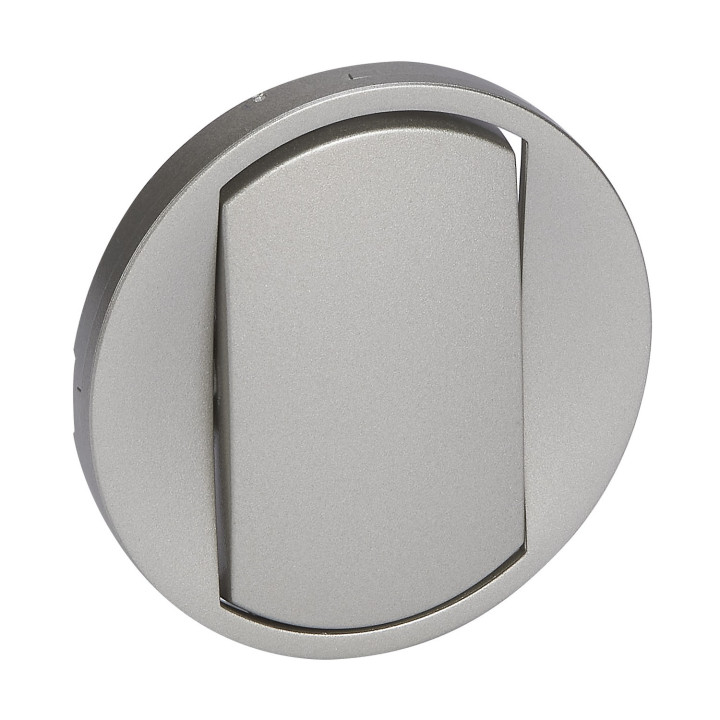 Enjoliveur Large Céliane Pour Interrupteur, Va-Et-Vient Ou Poussoir Soft -Titane