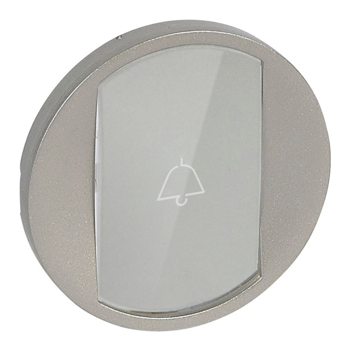 Enjoliveur Céliane Interrupteur, Va-Et-Vient, Poussoir Porte Étiquette - Titane