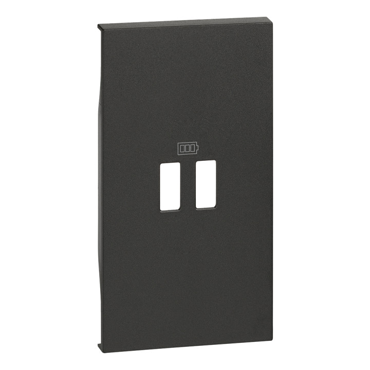 Enjoliveur Living Now Pour Prise Usb 2 Modules - Noir