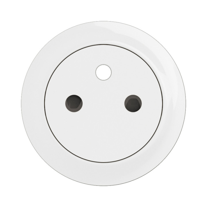 Enjoliveur Prise 2P+T Surface Céliane - Blanc