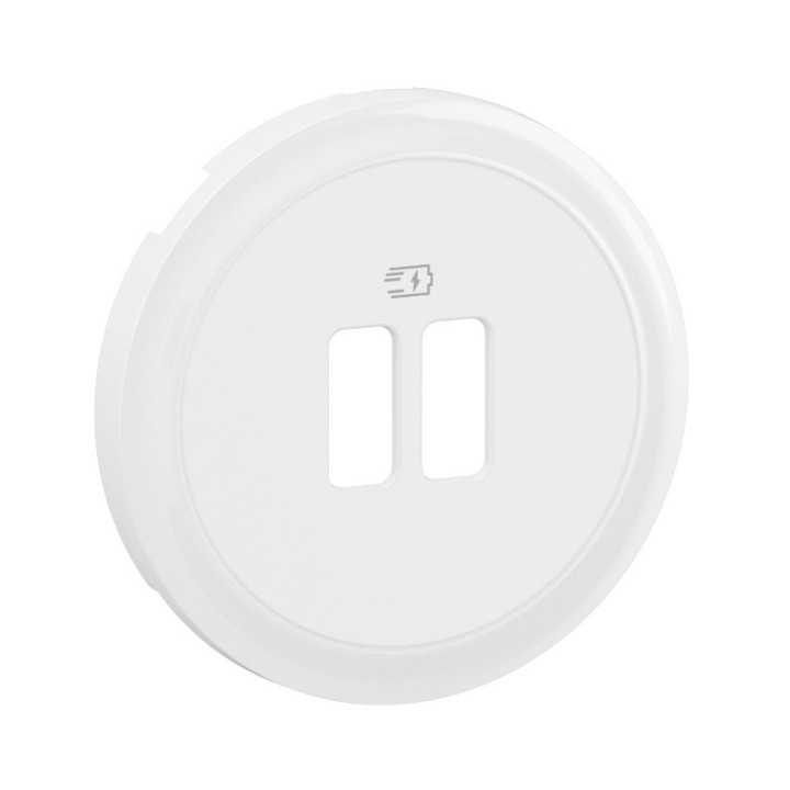 Enjoliveur Prise Chargeur Simple Ou Double Usb Céliane - Blanc