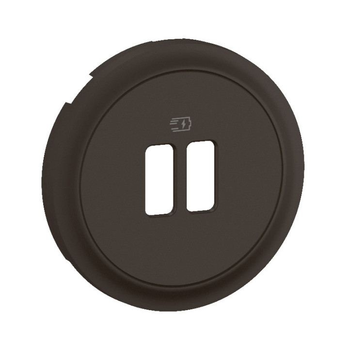 Enjoliveur prise chargeur simple ou double USB Céliane - Noir