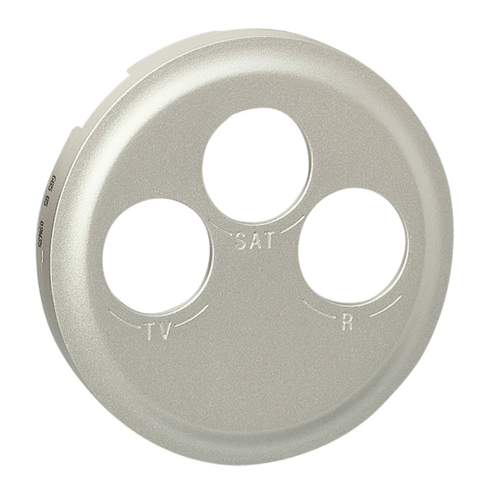 Enjoliveur Céliane Pour Prise Tv-R-Sat - Finition Titane