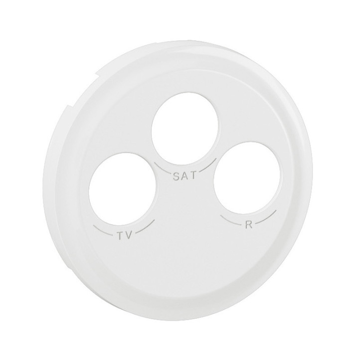 Enjoliveur Prise Tv-R-Sat Dab+ Céliane - Blanc