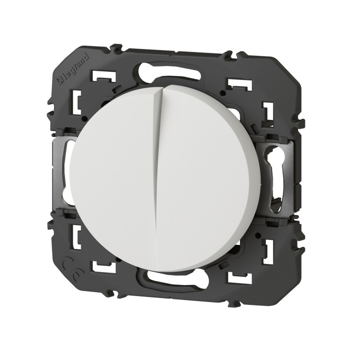 Poussoir double dooxie 6A 250V~ finition blanc