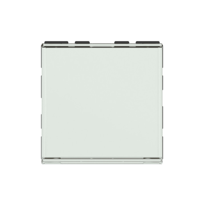 Poussoir/Inv Porte-Étiq Mosaic Easy-Led 6A 250V~ 2 Mod Blanc Antimic