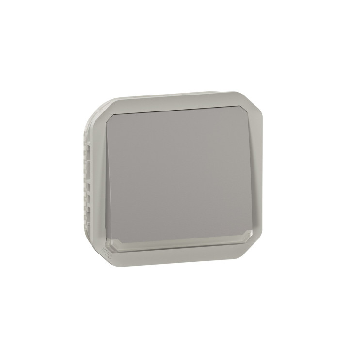Poussoir No Lumineux Plexo Composable Gris