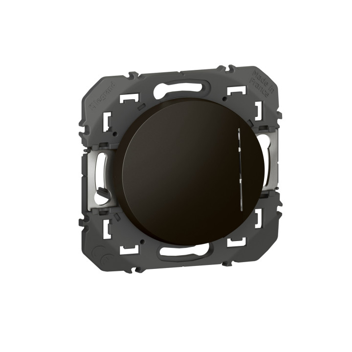 Poussoir Simple Avec Voyant Lumineux Dooxie 6A 250V~ - Noir
