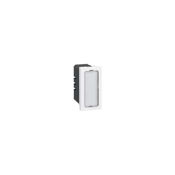 Voyant Antimicrobien Simple 230V 1W Mosaic 1 Module Avec 4 Étiquettes De Couleur