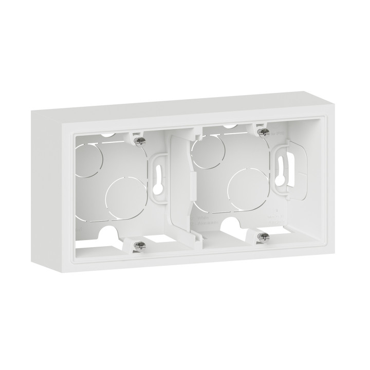 Cadre Saillie 2 Postes Dooxie Finition Blanc