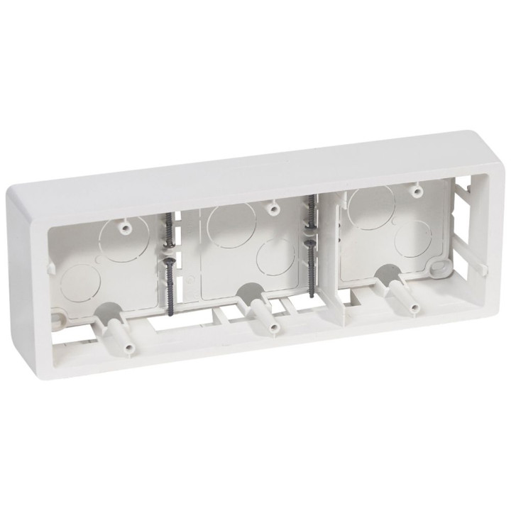 Cadre Saillie Céliane 3 Postes Horizontal Ou Vertical Blanc