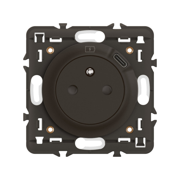 Prise Surface Avec Prise Usb Type-C Céliane - Noir