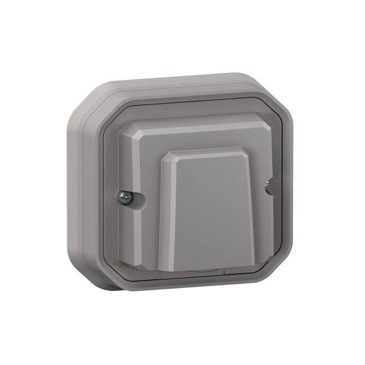 Sortie De Câble 16A Plexo Complet Encastré Gris