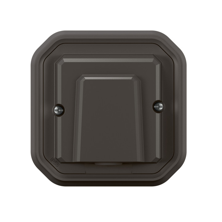 Sortie De Câble 16A Plexo Complet Encastré Anthracite