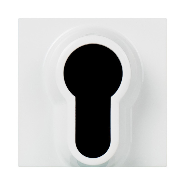 Poussoir À Badge Mosaic - 3 Positions - 2 Modules - Blanc