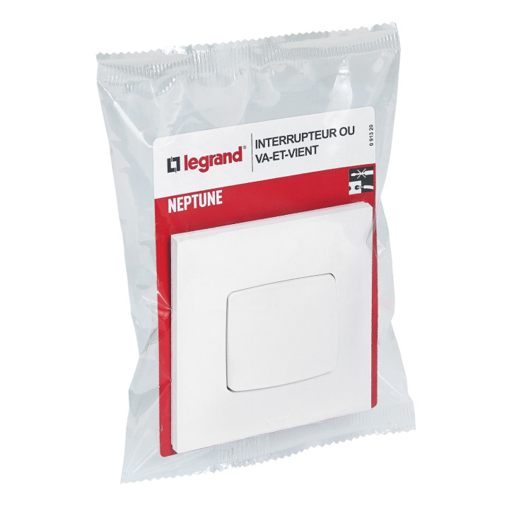 Interrupteur Ou Va-Et-Vient Neptune 10A - Blanc