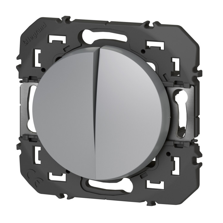 Double Interrupteur Ou Va-Et-Vient Dooxie 10Ax 250V~ Finition Alu