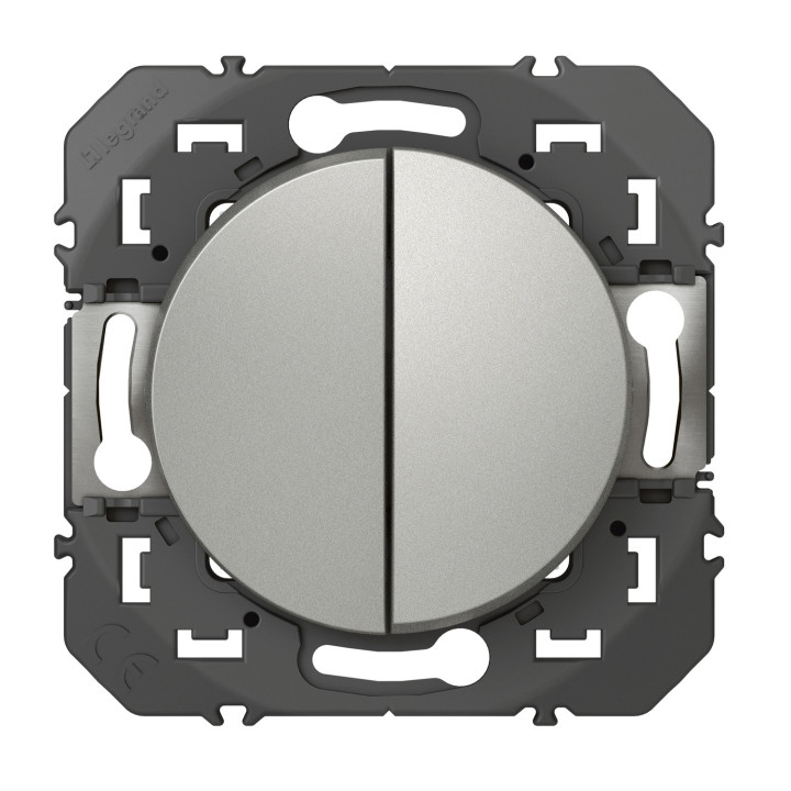 Double Interrupteur Ou Va-Et-Vient Dooxie 10Ax 250V~ Finition Alu