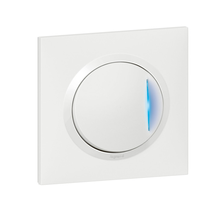 Interrupteur Ou Va-Et-Vient Témoin Dooxie One 10Ax 250V~ Complet Avec Griffes