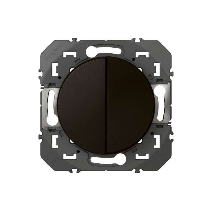 Double Interrupteur Ou Va-Et-Vient Dooxie 10Ax 250V~ - Noir
