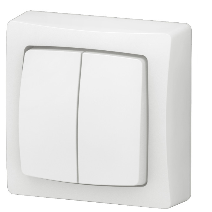 Transformeur Double Appareillage Saillie Complet Blanc