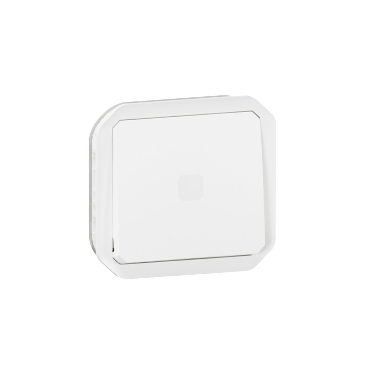 Interrupteur temporisé lumineux Plexo composable blanc
