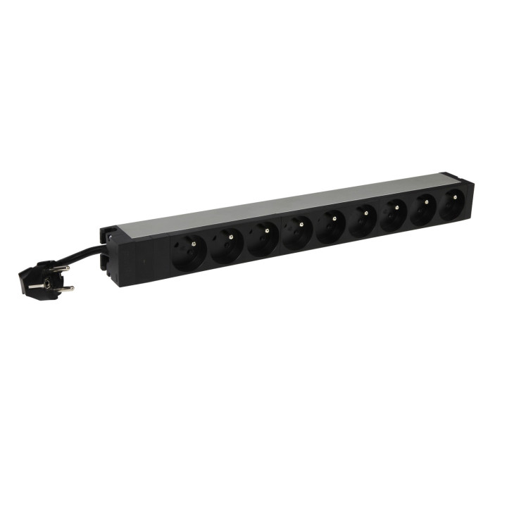 Pdu 19Pouces 1U Lcs² Voyant Témoin Tension 9X2P+T -Cordon 3M Avec Fiche 2P+T 16A