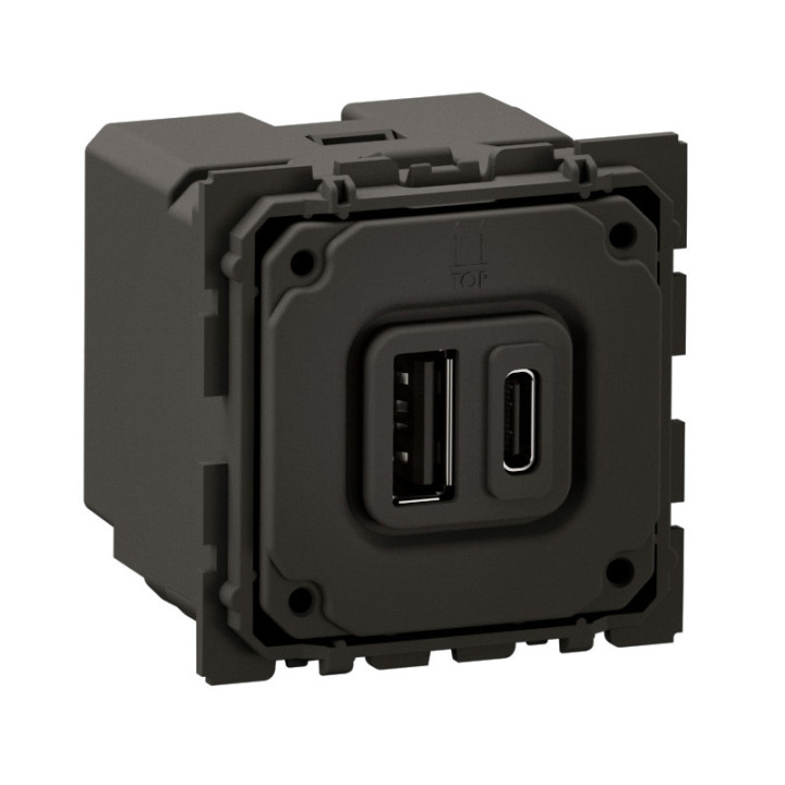Prise 2Usb Céliane Type-A + Type-C 15W - Bornes À Vis