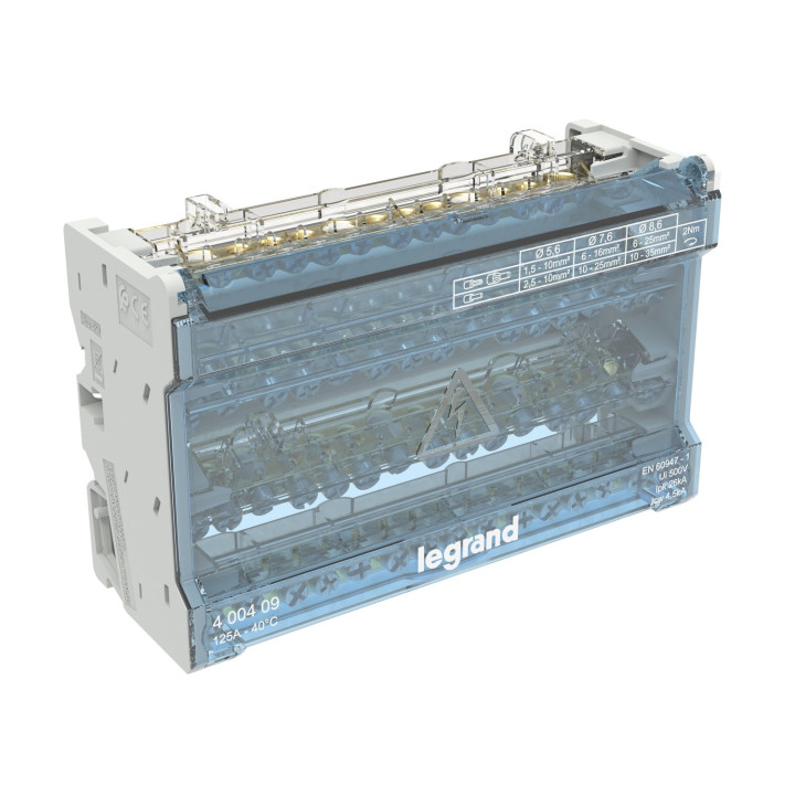 Répartiteur Modulaire 4P 125A - 8 Modules