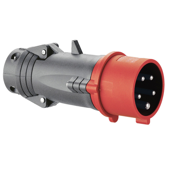 Fiche Mobile Droite Hypra Ip44 16A - 380V~ À 415V~ - 3P+N+T- Plastique