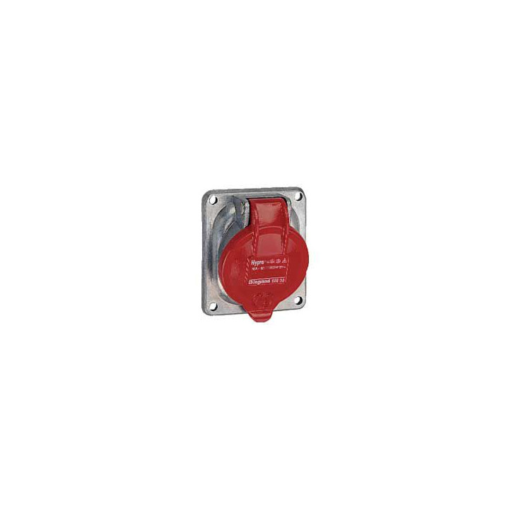 Prise Fixe Hypra Ip44 63A - 380V~ À 415V~ - 3P+T - Métal