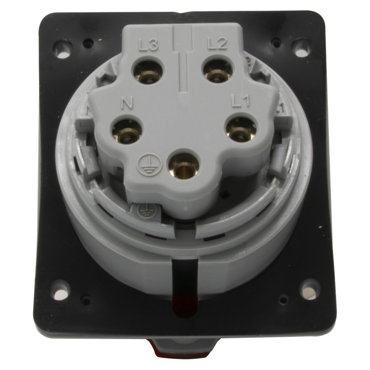 Prise À Entraxes Unifiés Fixe P17 Ip44 32A - 380V~ À 415V~ - 3P+N+T