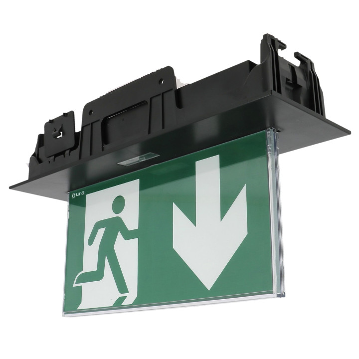 BAES EVACUATION URALIFE V NOIR 45LM-1H SATI CONNECTE PLAFOND