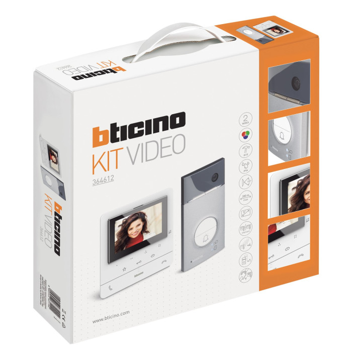 Kit Classe 100 Évolué Vidéo Couleur Finition Blanc Avec Platine Linea 3000 Gris