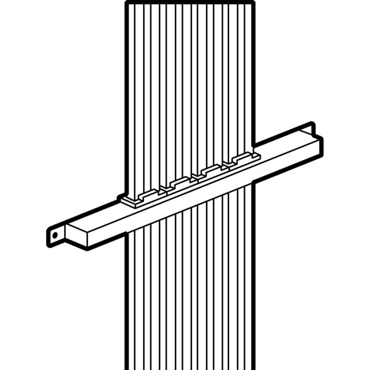 Support Isolant Barre Alu En C 250A/400A Répartition Vx³ Fond Armoire Xl³400