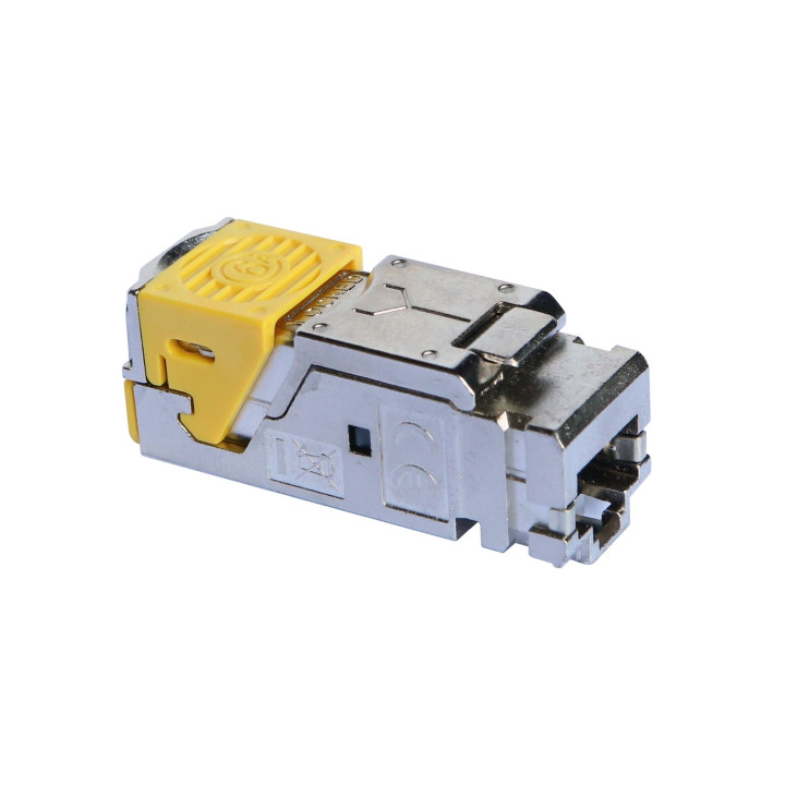 Lot De 6 Connecteurs Rj45 Cat.6A Lcs³ Pour Panneau Brassage Stp Droit Et Angle