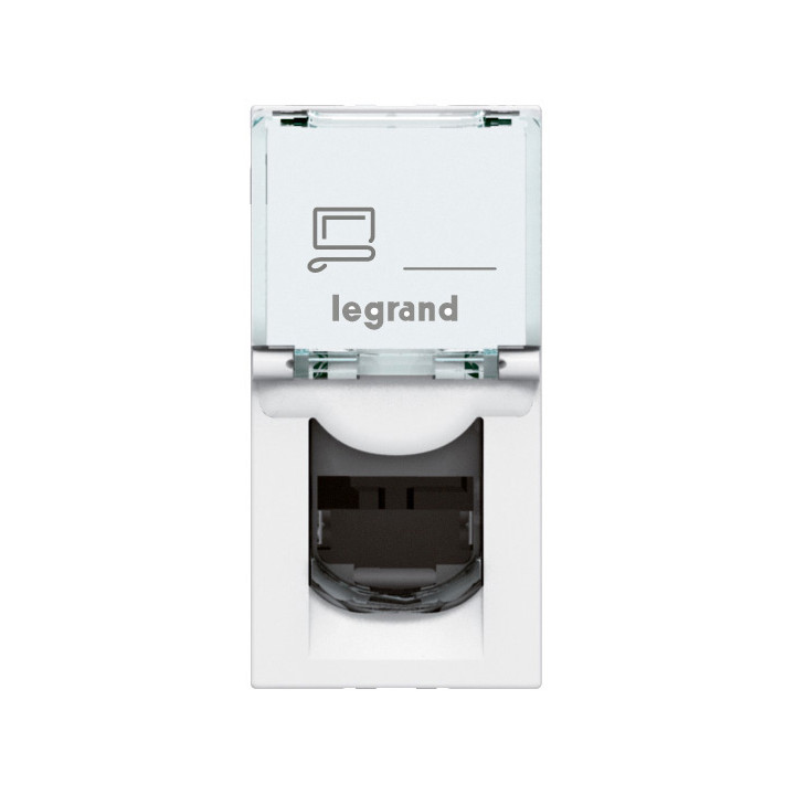 Prise Rj45 Catégorie 6 Stp Blindée Mosaic 1 Module - Blanc