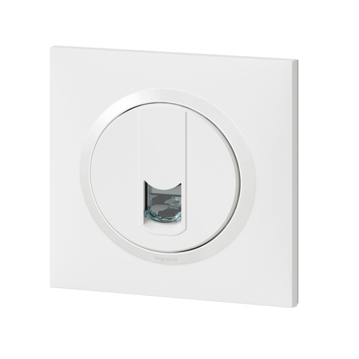 Prise RJ45 catégorie 6 FTP dooxie one livré avec plaque carrée blanche