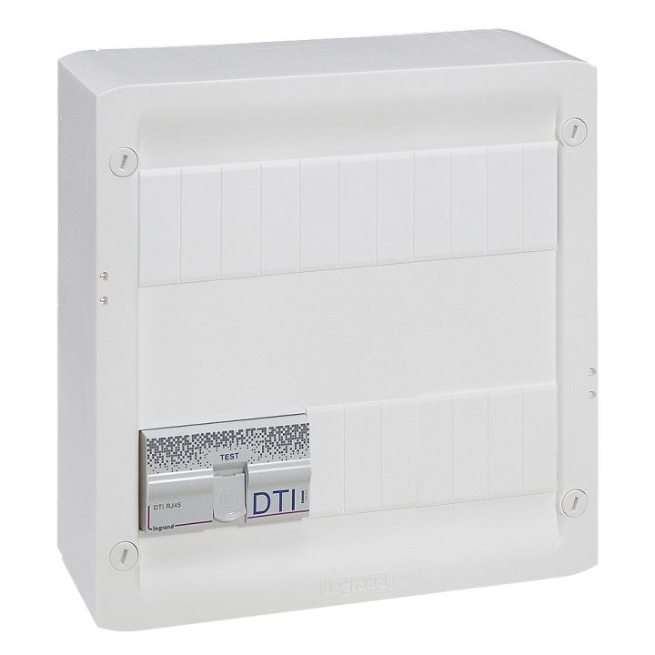 Coffret Multimédia Basique Avec Brassage - Équipé Et Précâblé 4 Prises Rj45