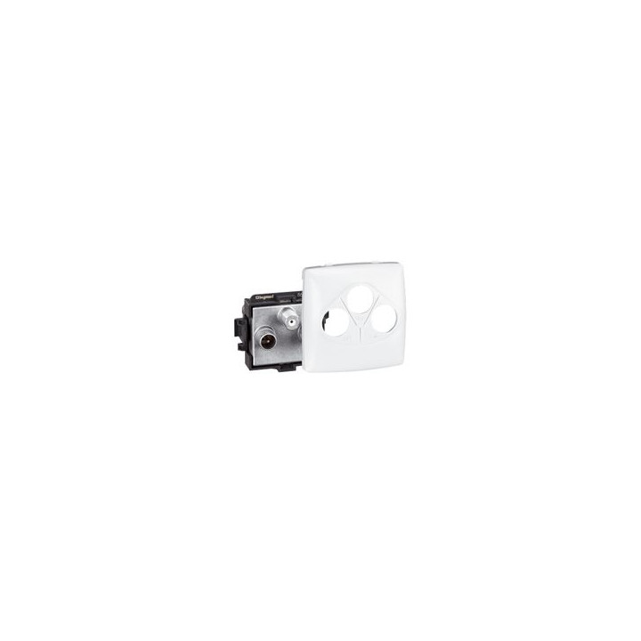 Prise Tv-R-Sat Appareillage Saillie Composable - Blanc