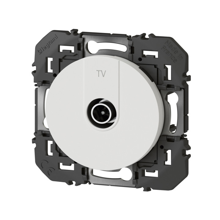 Prise TV simple étoile blindée dooxie finition blanc