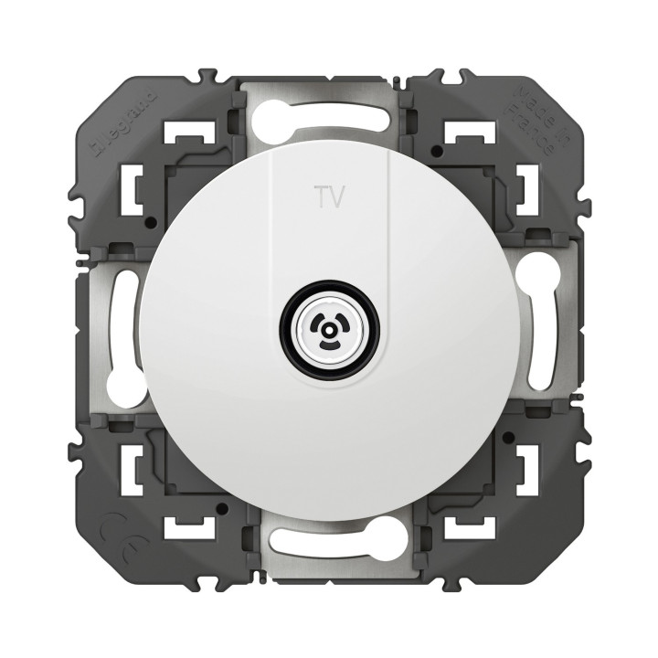 Prise TV simple étoile blindée dooxie finition blanc