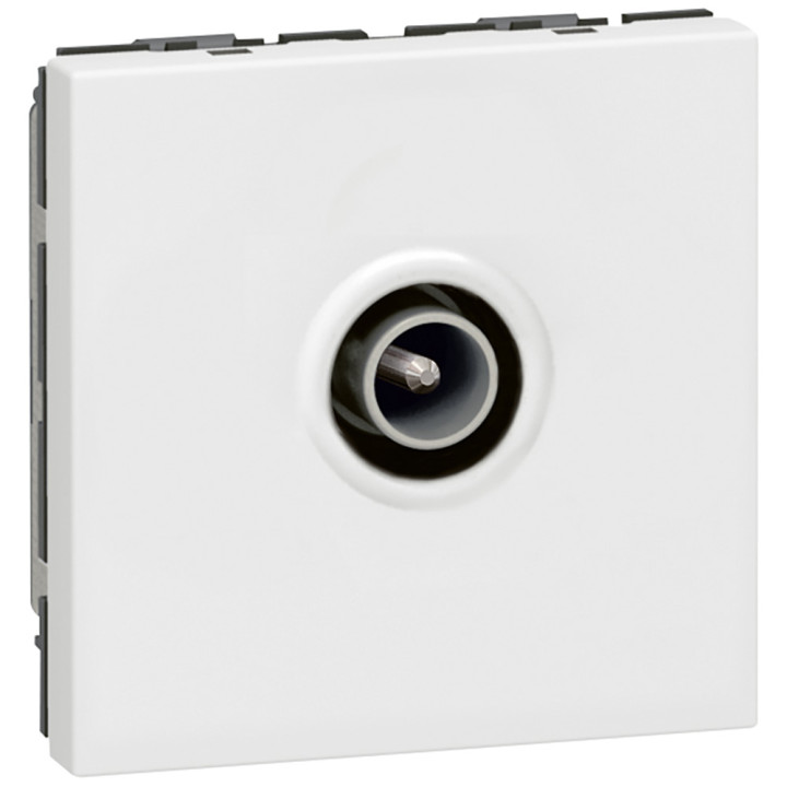 Prise Télévision Ø9,52Mm Mâle Mosaic 2 Modules - Blanc