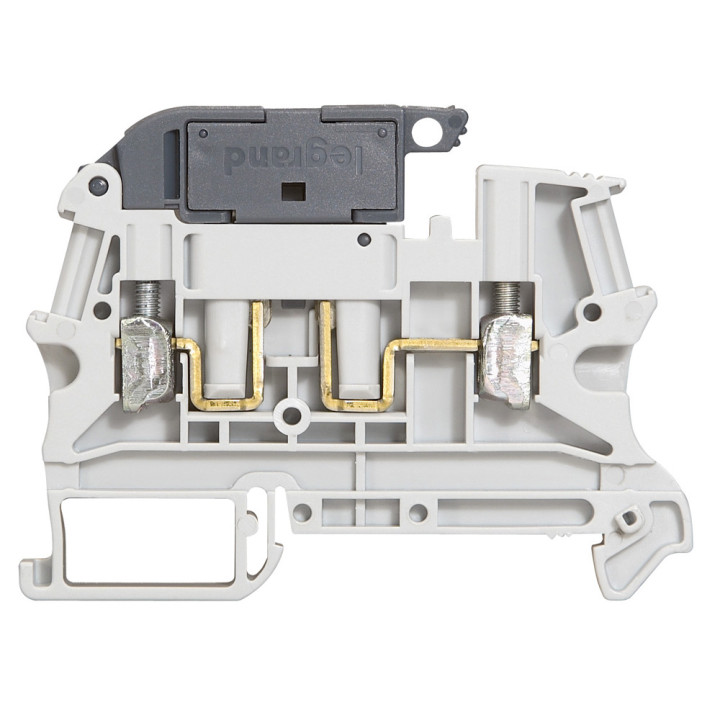 Bloc Jonc Viking 3 À Vis - 1 Jonction - Pr Cartouche Fusible 5X20 Gris - Pas 6