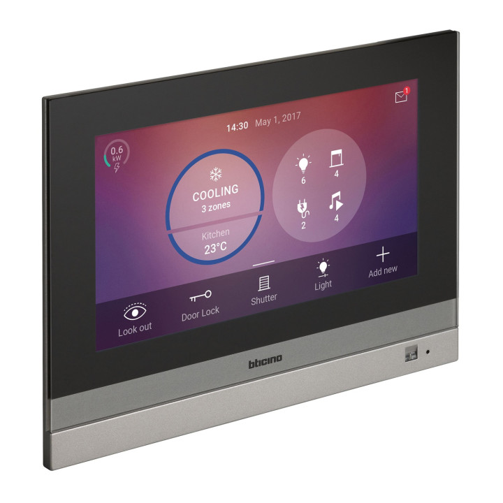 Ecran 7Pouces Hometouch Portier Ou Gestion Myhome_Up - Alu