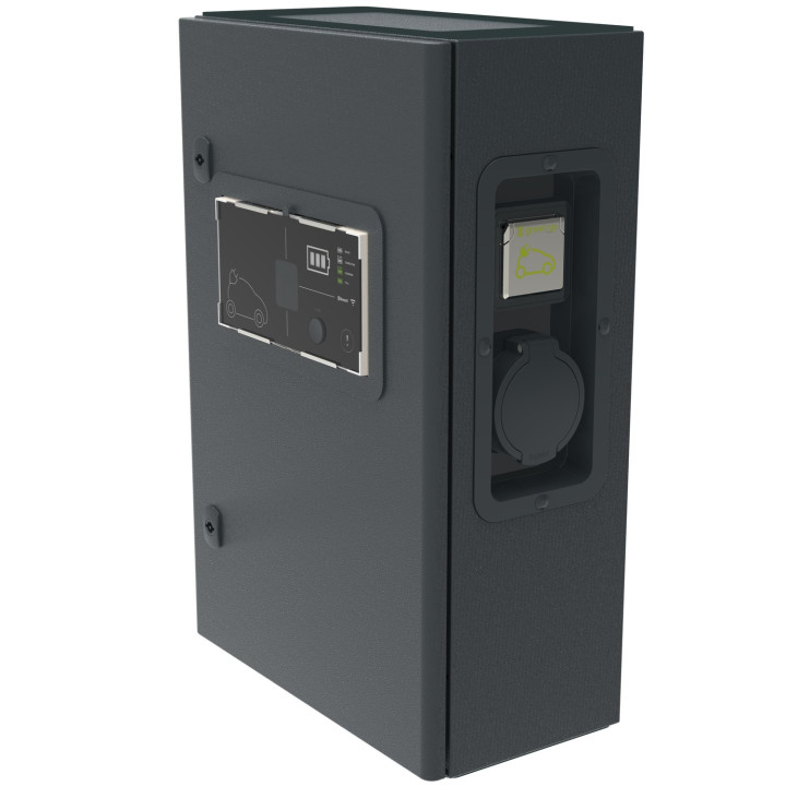 Borne 1 Ve Mono Green'Up Premium 7,4Kw Mode 2/3 Métal