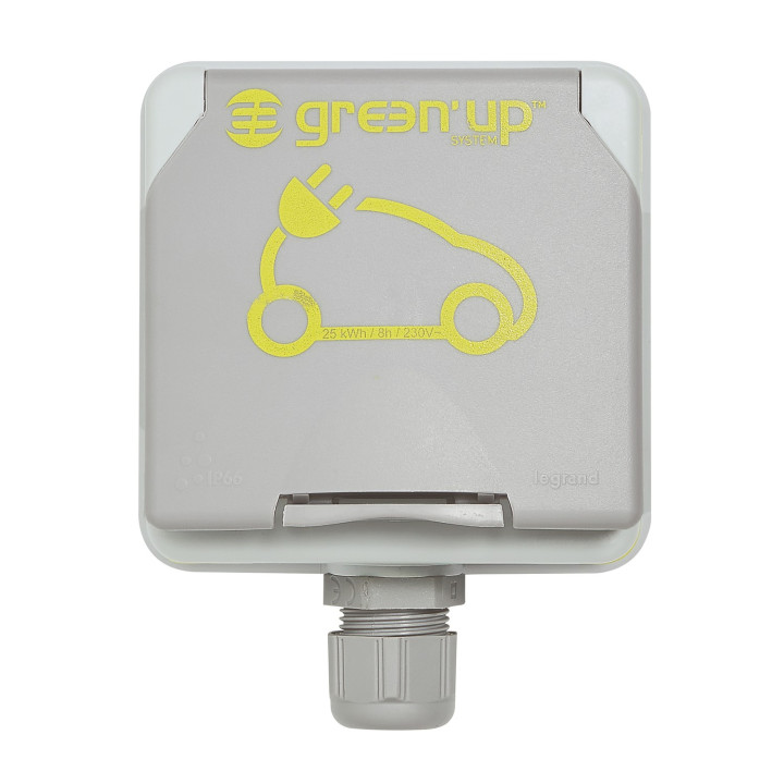 Prise Saillie Green'Up Access Véhicule Électrique Modes 1/2 Ip66 Ik08 16A 230V